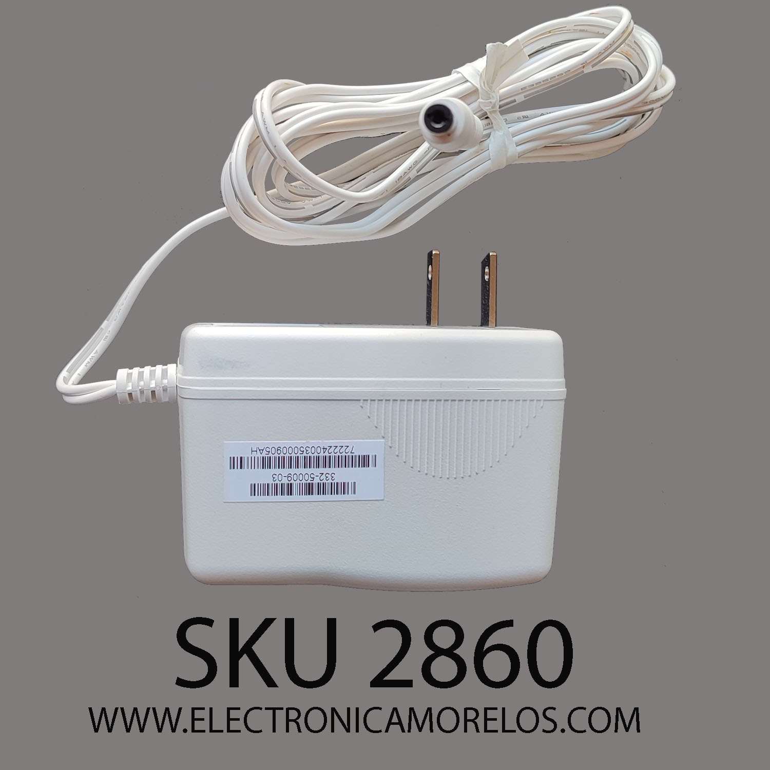 ADAPTADOR AC ARLO / NUMERO DE PARTE 332-50009-03 / 332-50009-02 / 7222240035000905AH / 100-120V-50/60HZ 1.0A / 12.0V...2.5A / MODELO 2ABL030F 1 / EN LA COMPRA POR MAYOREO MEJORAMOS EL PRECIO